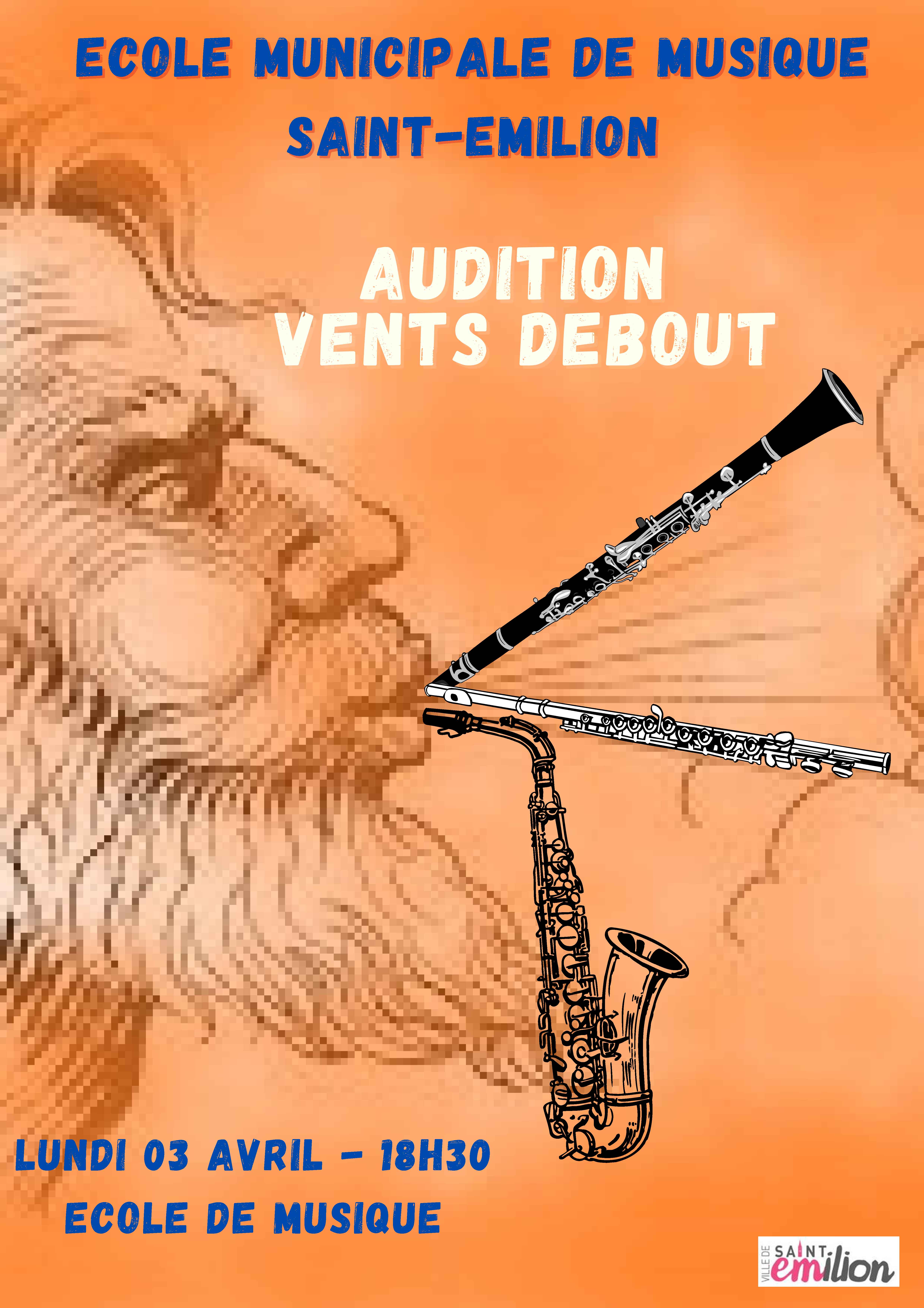 Audition vents debout